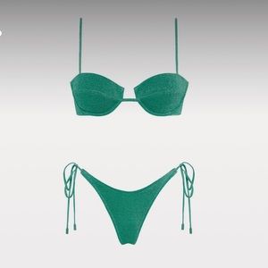 TRIANGL Mala jaded sparkle swim - green